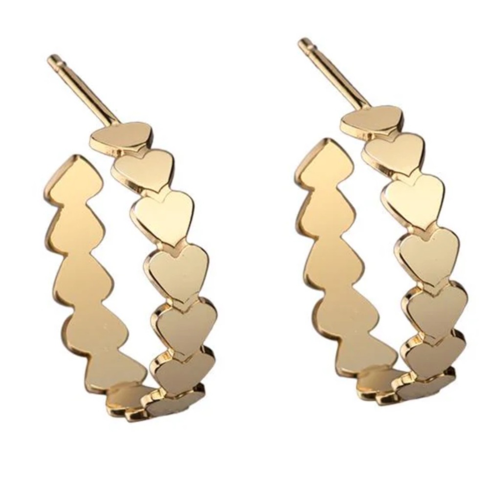Jennifer Zeuner Heart Hoop Earrings